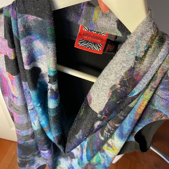 Simon Chang Wool Leather Dress - Picture 9 of 13